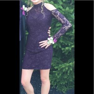 La Femme Lace Hoco/Cocktail Dress